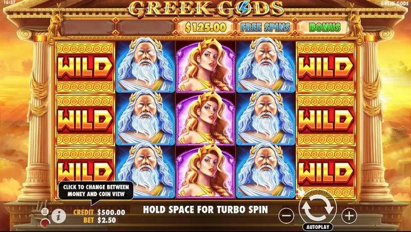 Play Greek Gods Slot Main Screen Reels