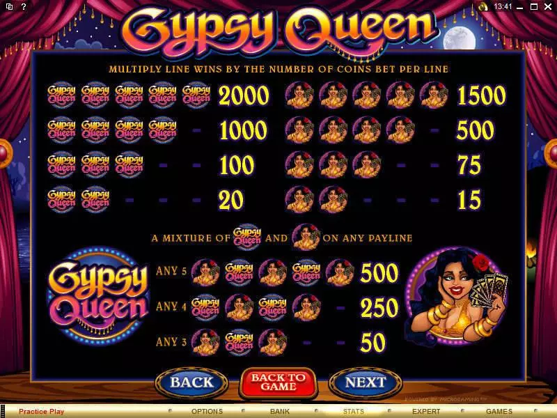 Play Gypsy Queen Slot Info and Rules
