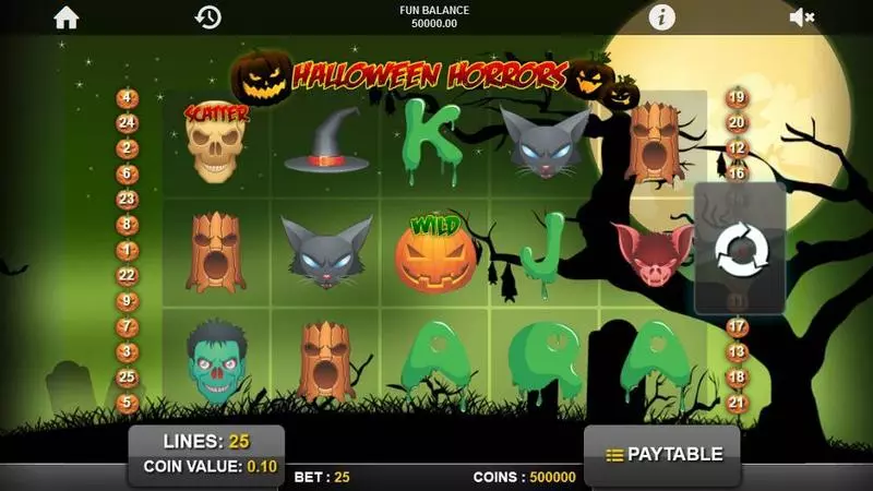 Play Halloween Horrors Slot Main Screen Reels