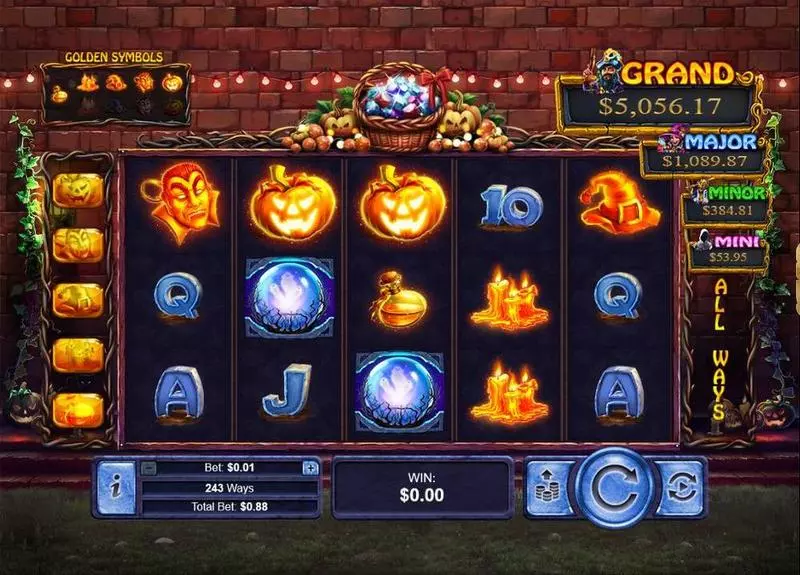 Play Halloween Treasures Slot Main Screen Reels