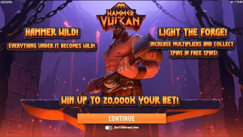 Play Hammer of Vulcan Slot Bonus 1