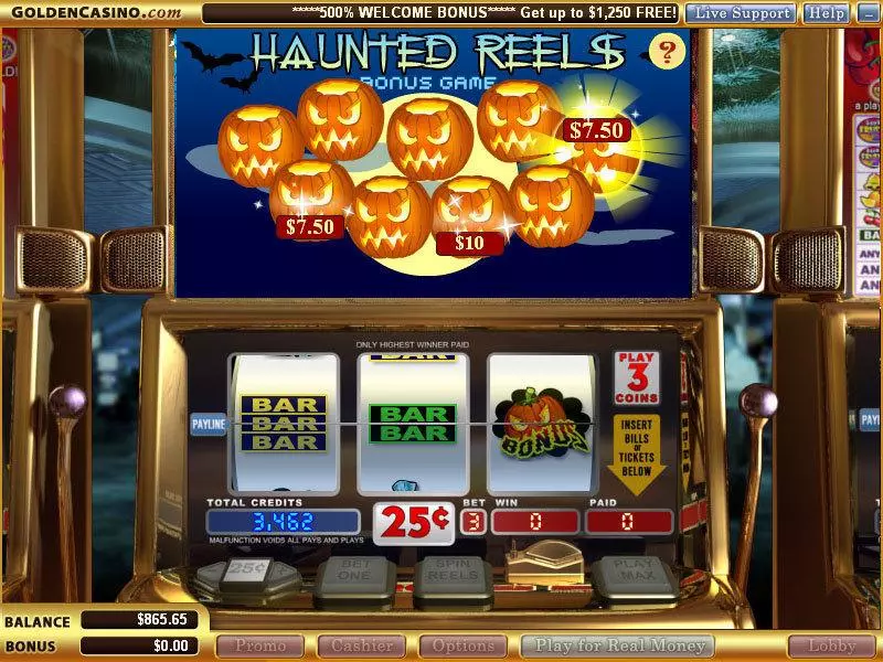 Play Haunted Reels Slot Bonus 1