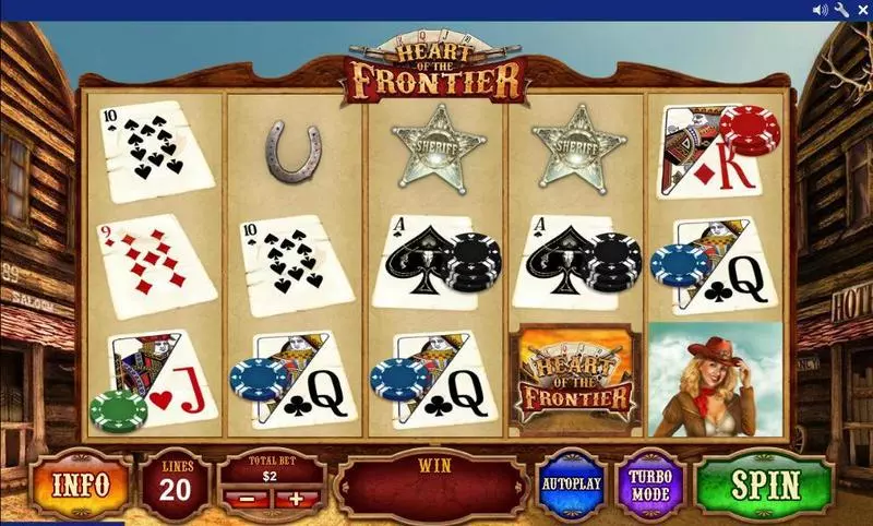 Play Heart of the Frontier Slot Main Screen Reels
