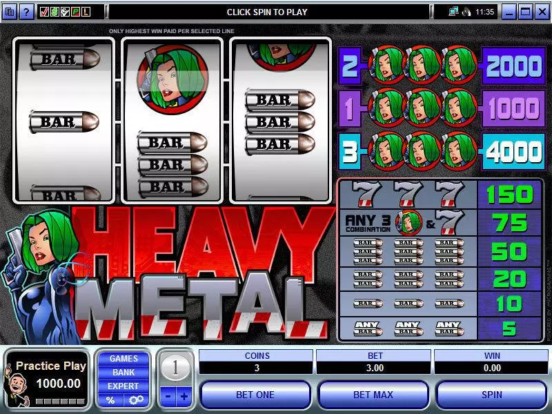 Play Heavy Metal Slot Main Screen Reels