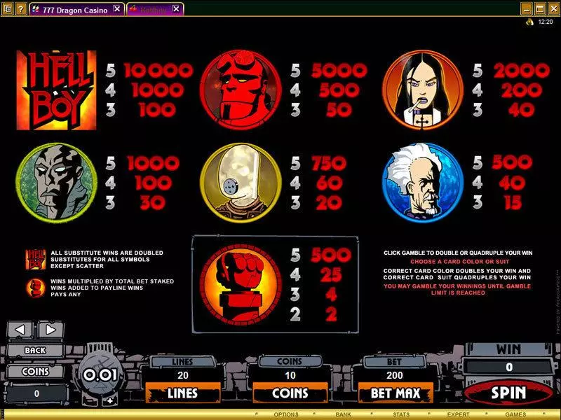Play Hellboy Slot Info and Rules