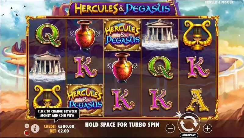 Play Hercules and Pegasus Slot Main Screen Reels