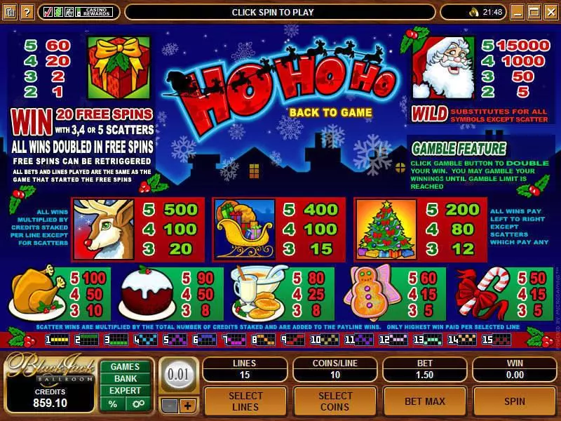 Play Ho Ho Ho Slot Info and Rules