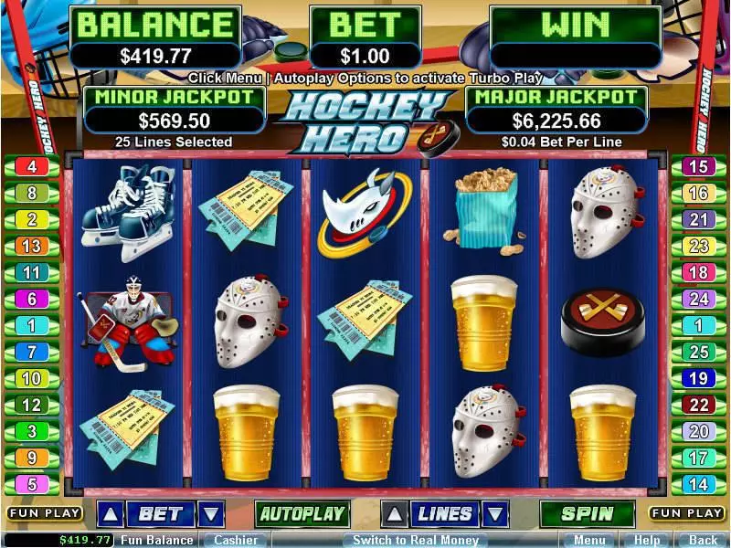 Play Hockey Hero Slot Main Screen Reels