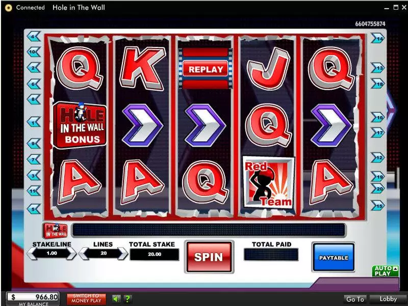 Play Hole In The Wall Slot Main Screen Reels