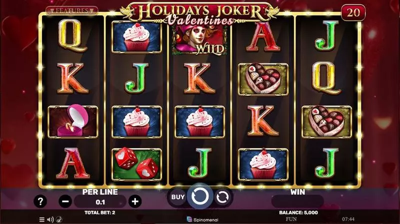 Play Holidays Joker – Valentines Slot Main Screen Reels
