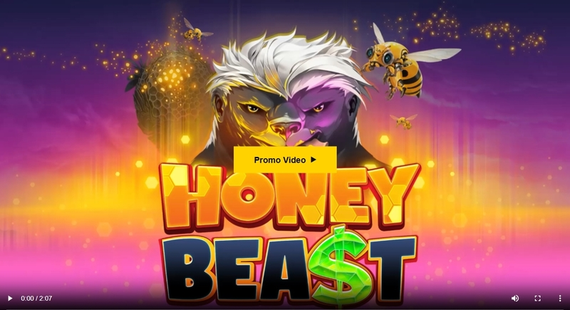 Play Honey Beast Slot Introduction Screen
