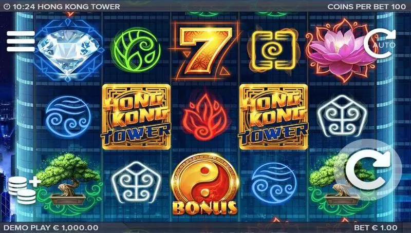 Play Hong Kong Tower Slot Main Screen Reels