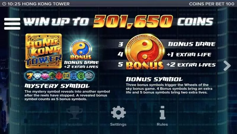 Play Hong Kong Tower Slot Info and Rules
