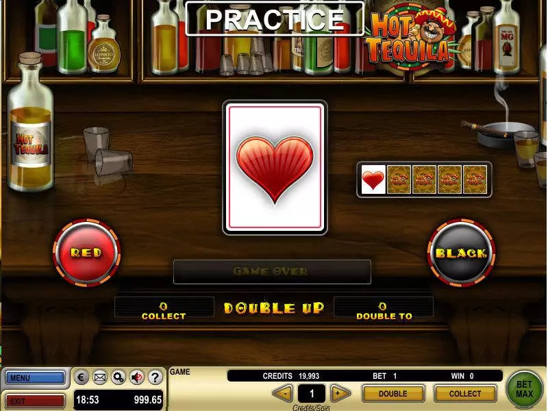 Play Hot Tequila Slot Gamble Screen