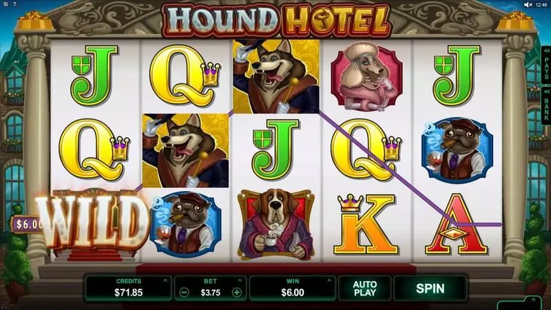 Play Hound Hotel Slot Main Screen Reels