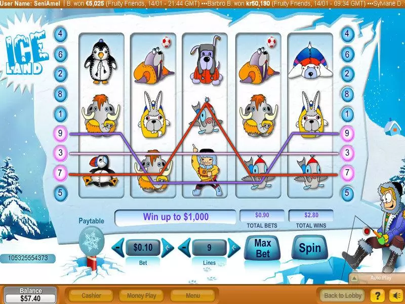 Play Ice Land Slot Main Screen Reels