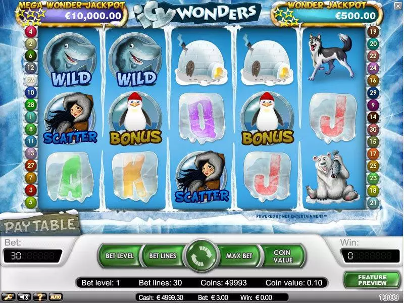 Play Icy Wonders Slot Main Screen Reels