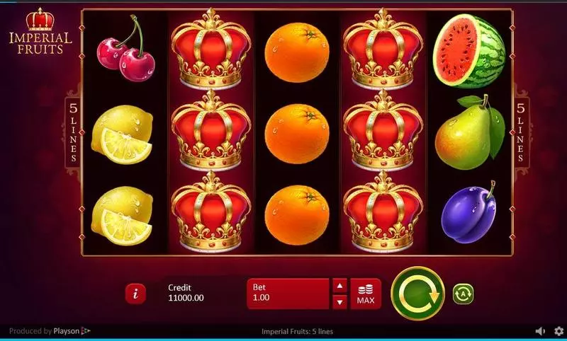 Play Imperial Fruits Slot Main Screen Reels