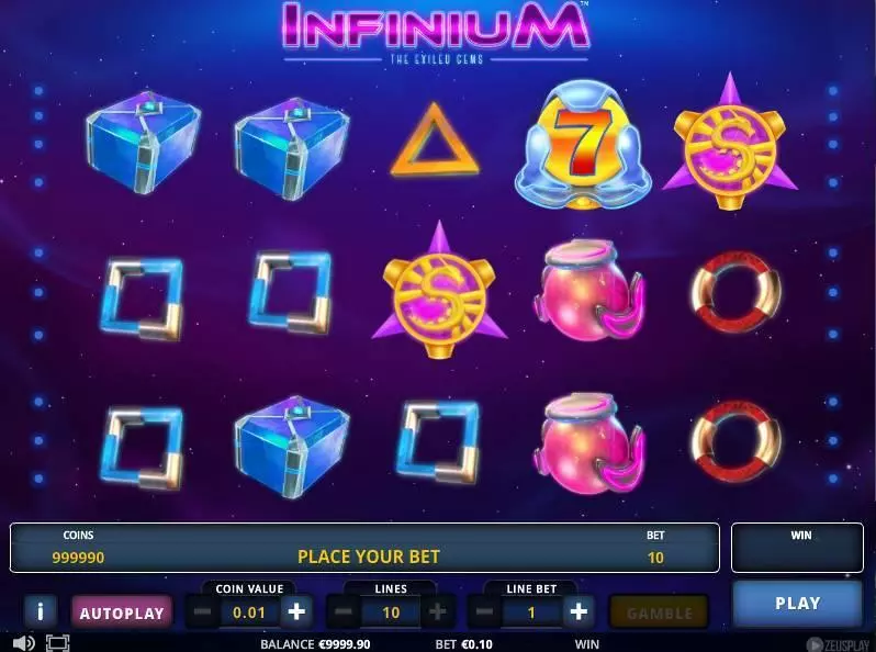 Play Infinium Slot Main Screen Reels