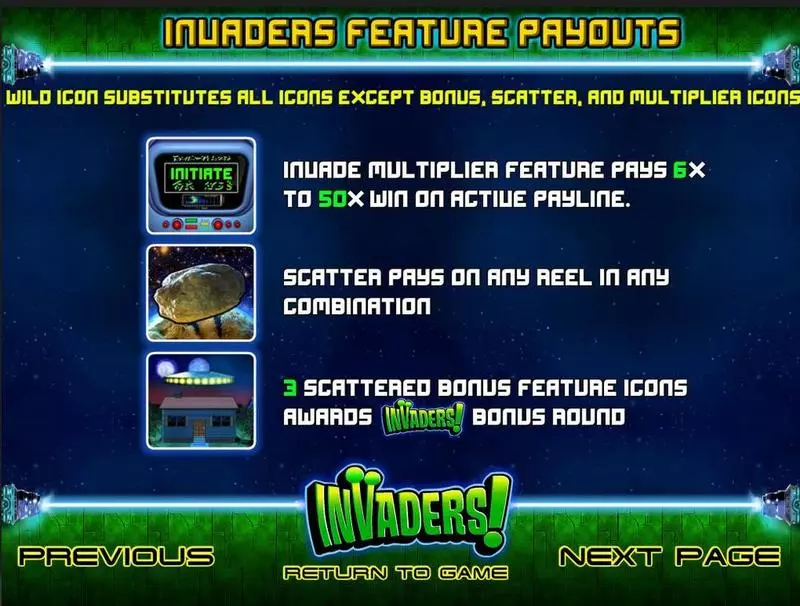 Play Invaders Slot Info and Rules