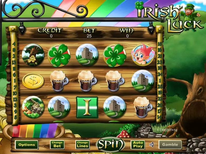 Play Irish Luck Slot Main Screen Reels