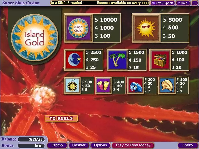 Play Island Gold Slot Info and Rules