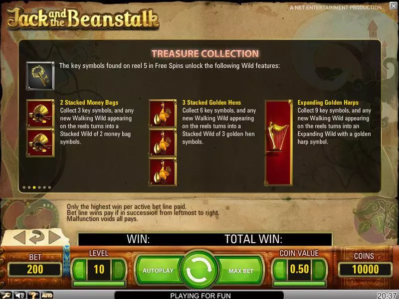 Play Jack and the Beanstalk Slot Bonus 1