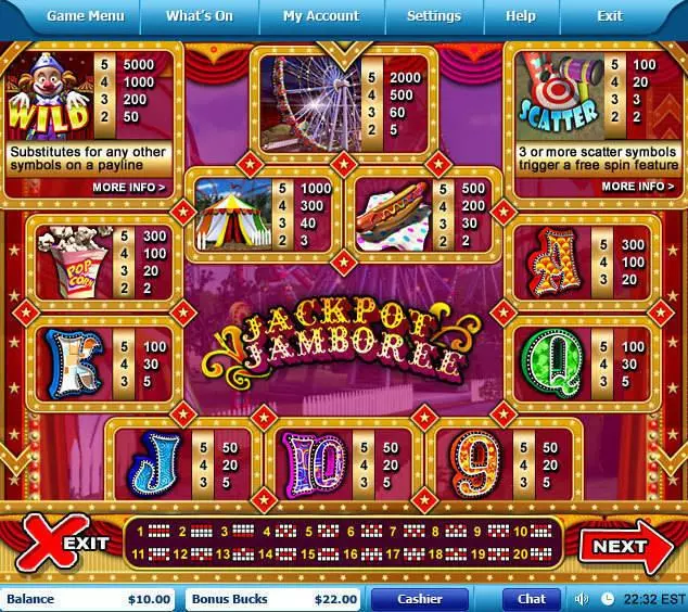 Play Jackpot Jamboree Slot Info and Rules