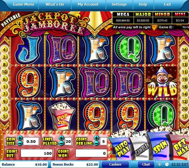 Play Jackpot Jamboree Slot Main Screen Reels