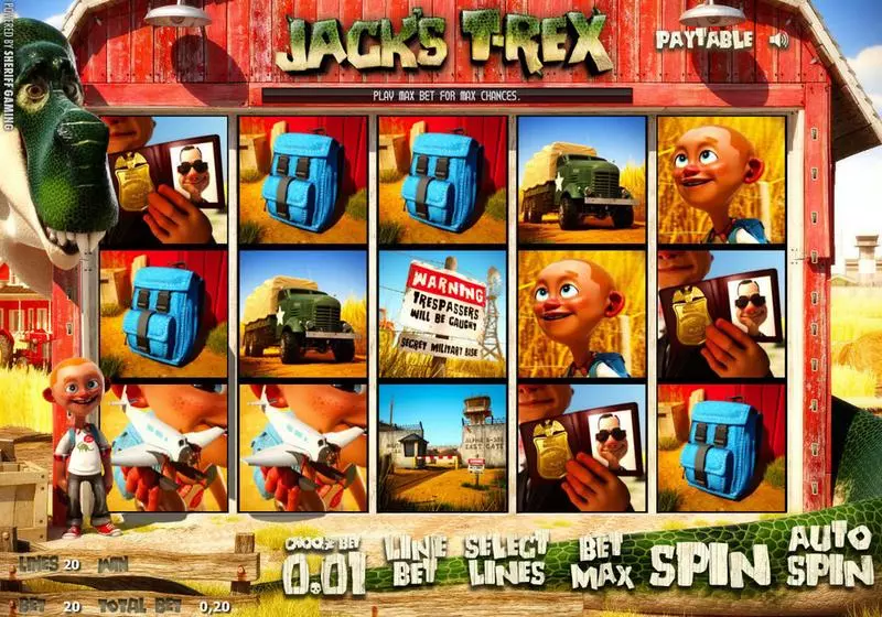 Play Jack's T-Rex Slot Main Screen Reels