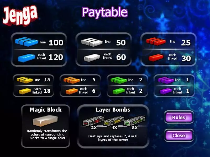 Play Jenga Slot Info and Rules