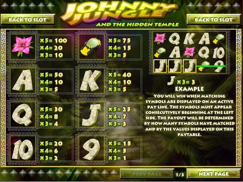 Play Johnny Jungle Slot Info and Rules