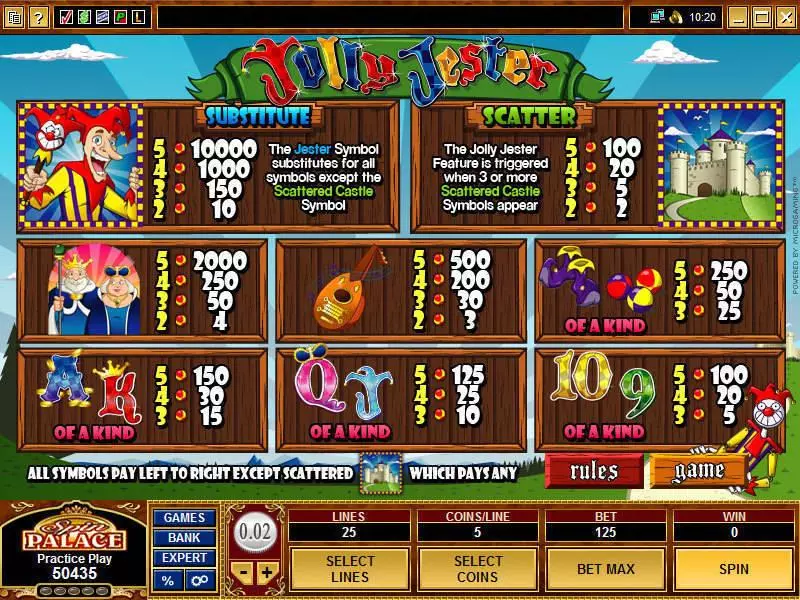 Play Jolly Jester Slot Info and Rules