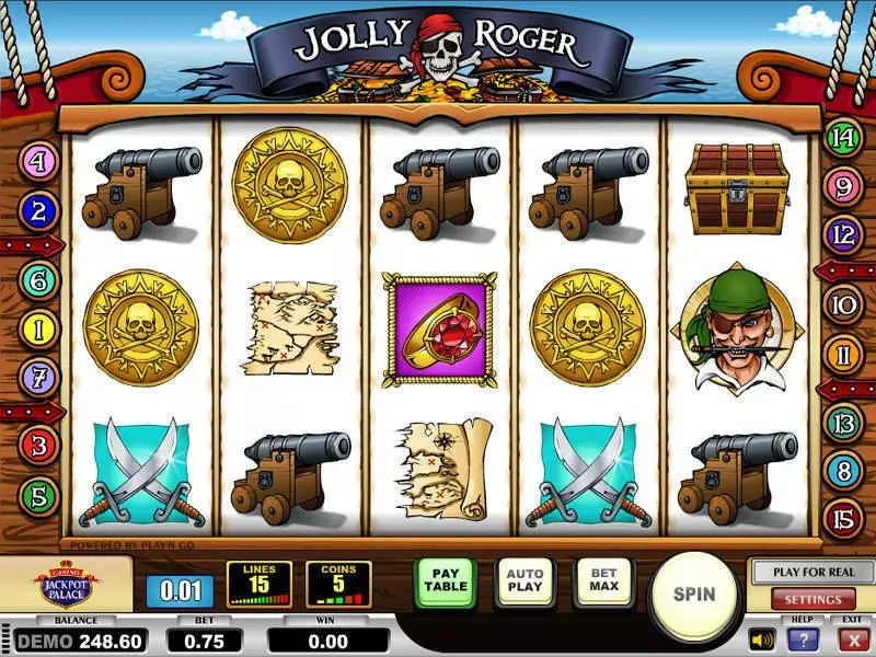 Play Jolly Roger Slot Main Screen Reels
