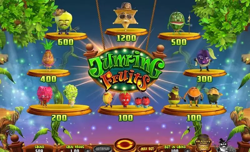 Play Jumping Fruits Slot Paytable
