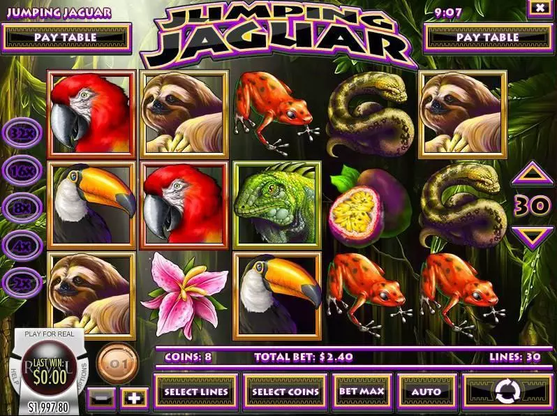 Play Jumping Jaguar Slot Main Screen Reels