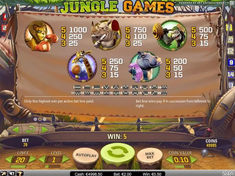 Play Jungle Games Slot Info and Rules