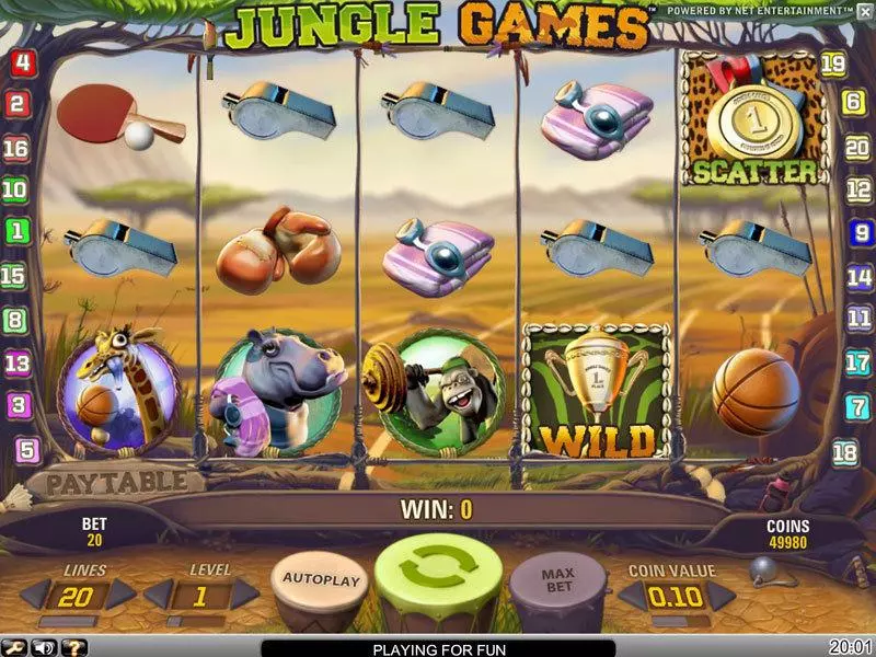 Play Jungle Games Slot Main Screen Reels