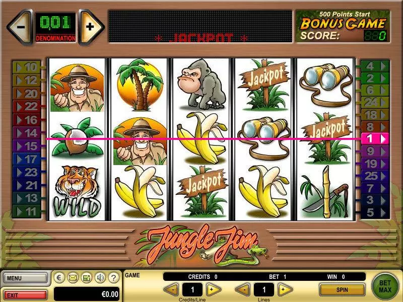 Play Jungle Jim Slot Main Screen Reels
