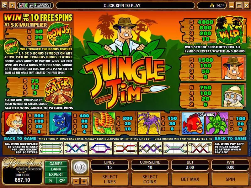 Play Jungle Jim Slot Info and Rules