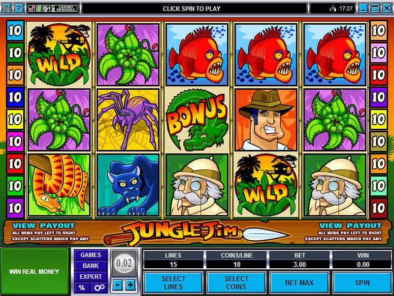 Play Jungle Jim Slot Main Screen Reels