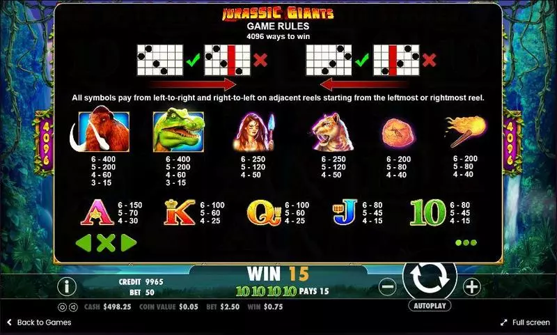 Play Jurassic Giants Slot Info and Rules