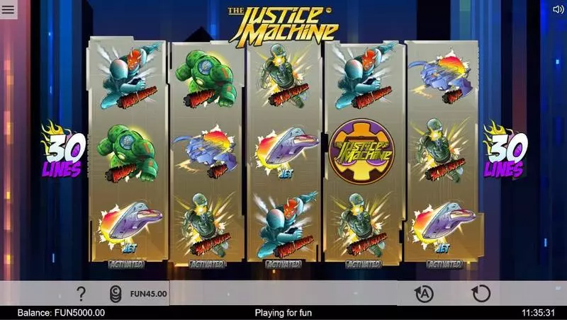 Play Justice Machine Slot Main Screen Reels