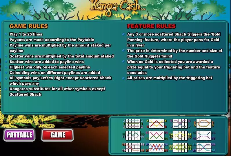 Play Kanga Cash Slot Info and Rules