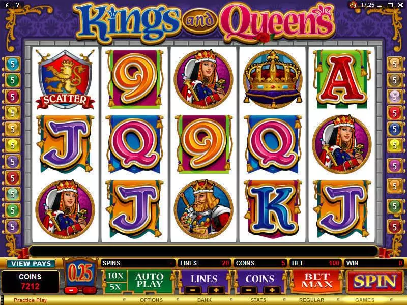 Play Kings and Queens Slot Main Screen Reels