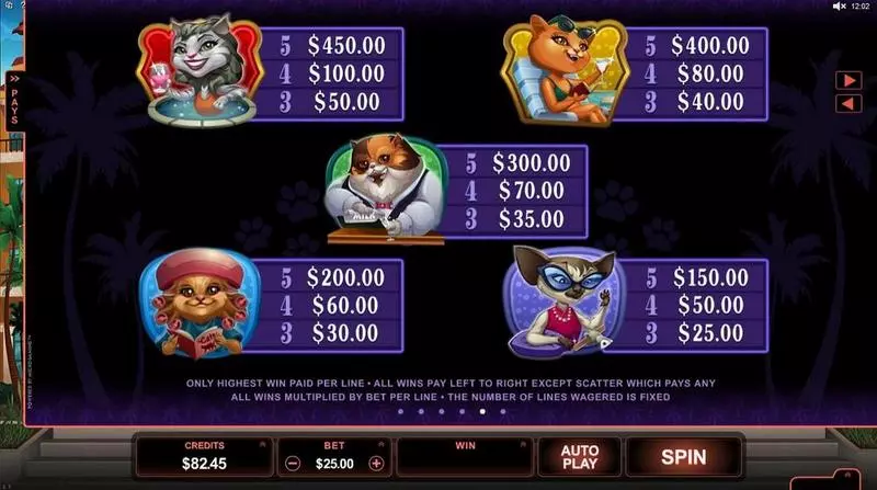 Play Kitty Cabana Slot Info and Rules