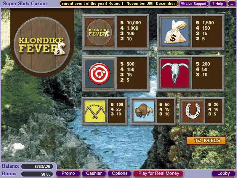 Play Klondike Fever Slot Info and Rules