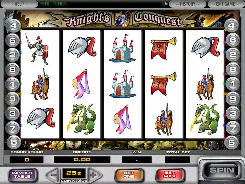 Play Knight's Conquest Slot Main Screen Reels