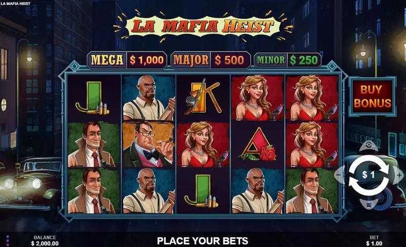 Play La Mafia Heist Slot Main Screen Reels