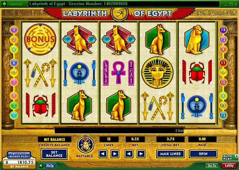 Play Labyrinth of Egypt Slot Main Screen Reels